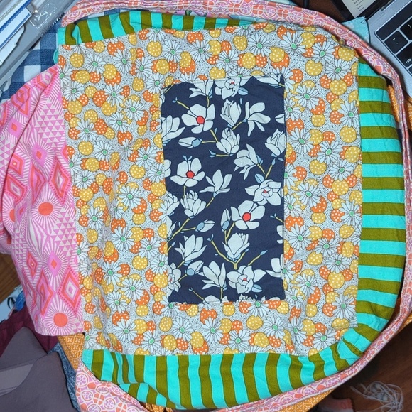 Matilda Jane PLATINUM Messenger Crossbody Bag Geometric Stripes Colorful Boho - Picture 6 of 6